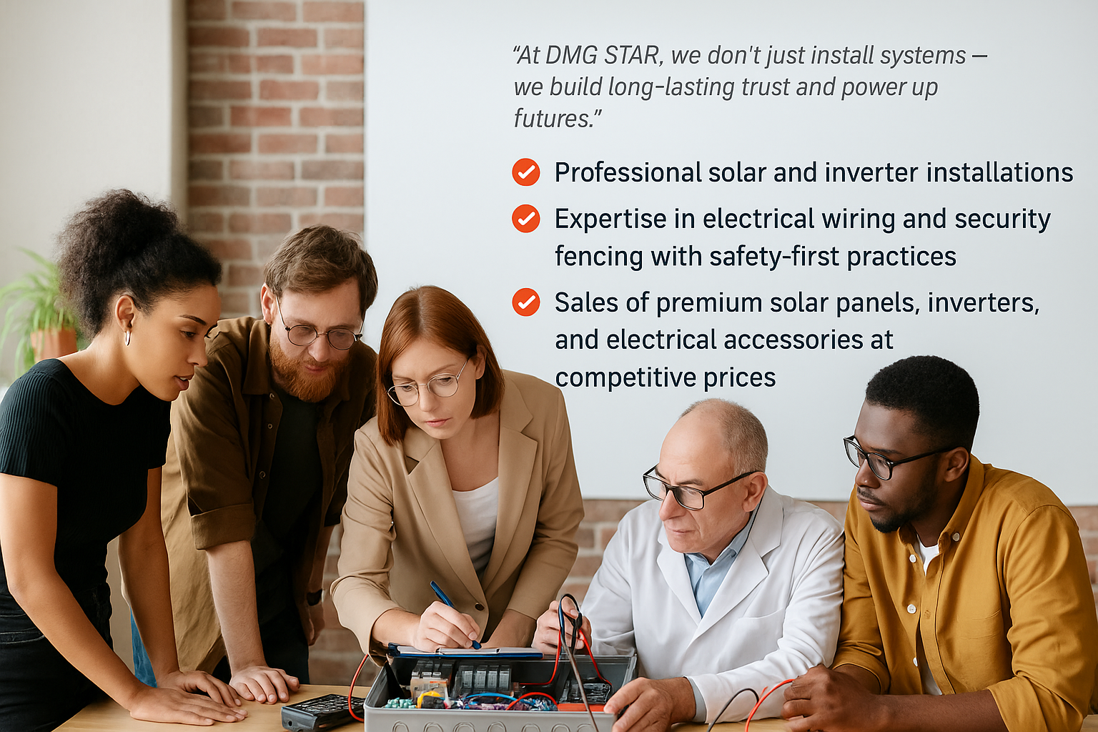 Solar and wiring installation by DMG STAR